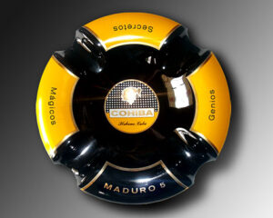 COHIBA MADURO 5 ASHTRAY (BLACK & YELLOW) Limited edition